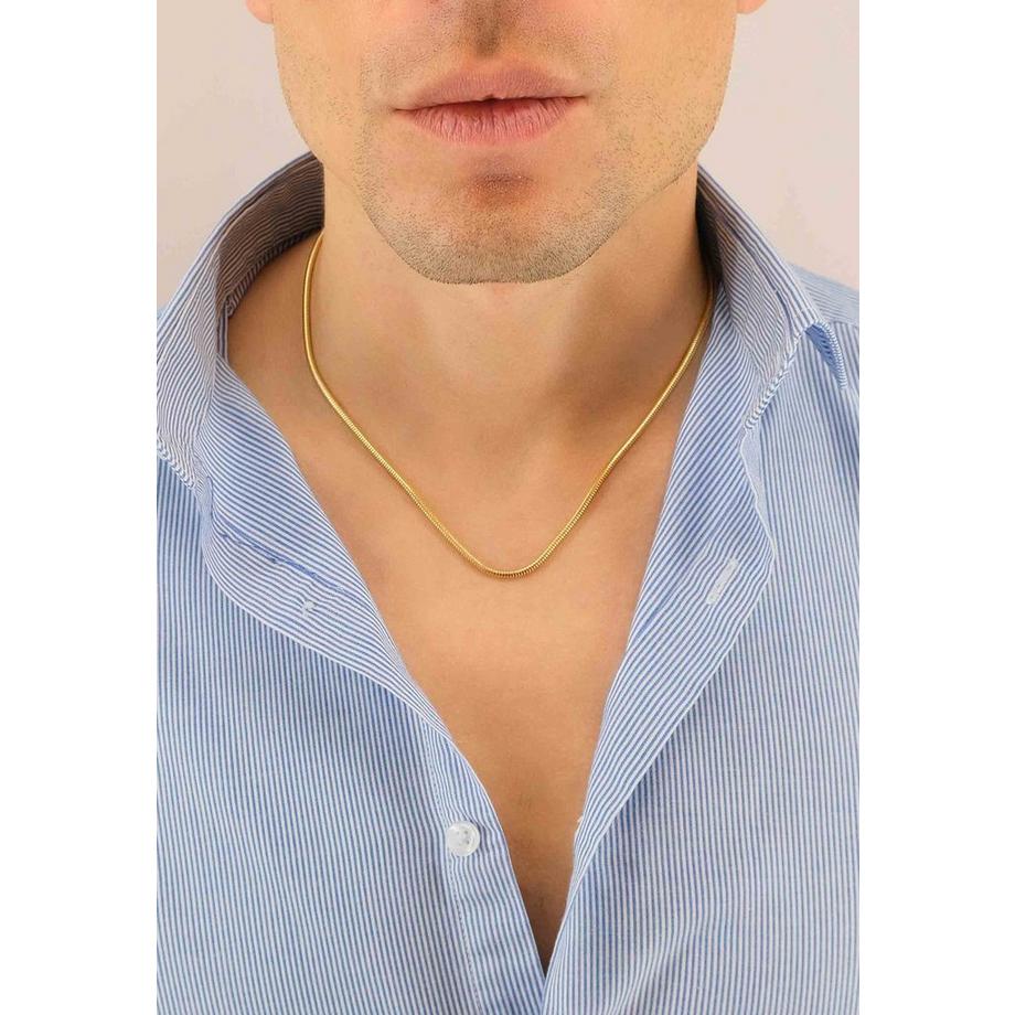 MUAU Schmuck  Collier Schlange Gelbgold 750, 2.4mm, 45cm 