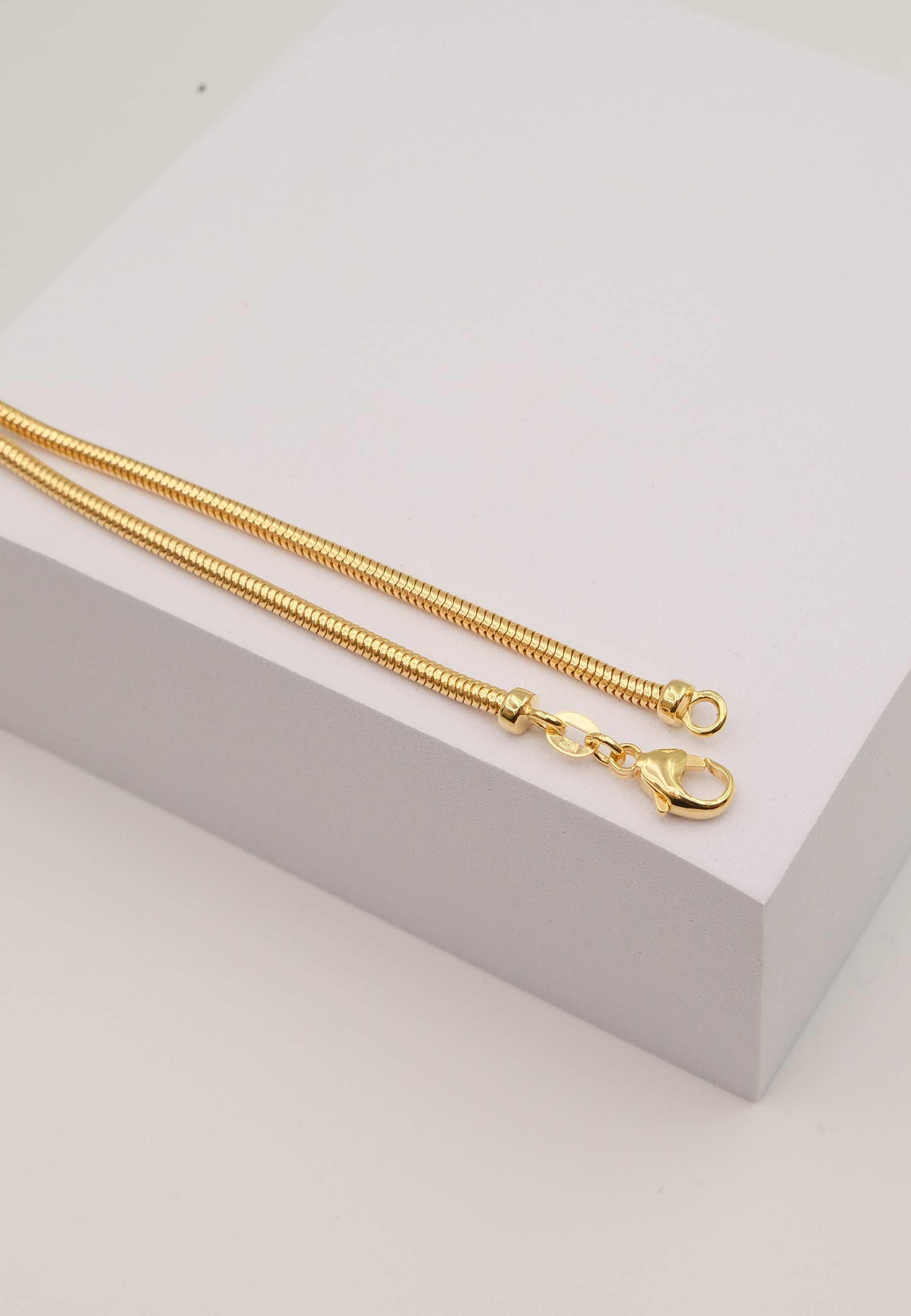 MUAU Schmuck  Collier Schlange Gelbgold 750, 2.4mm, 45cm 