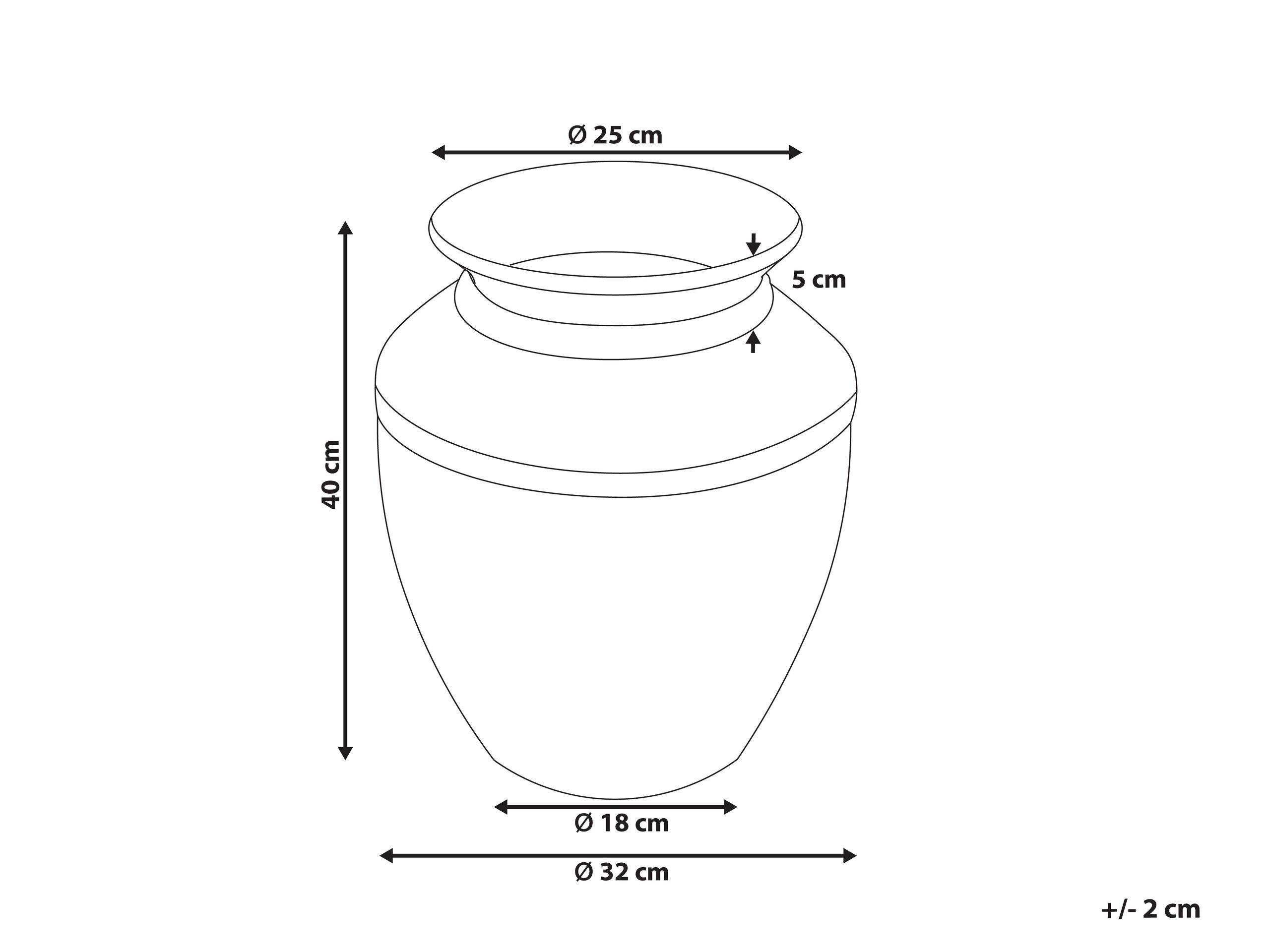 Beliani Vaso decorativo en Terracotta Rustico PUCHONG  