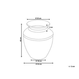 Beliani Vaso decorativo en Terracotta Rustico PUCHONG  