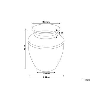 Beliani Vase décoratif en Terre cuite Rustique PUCHONG  