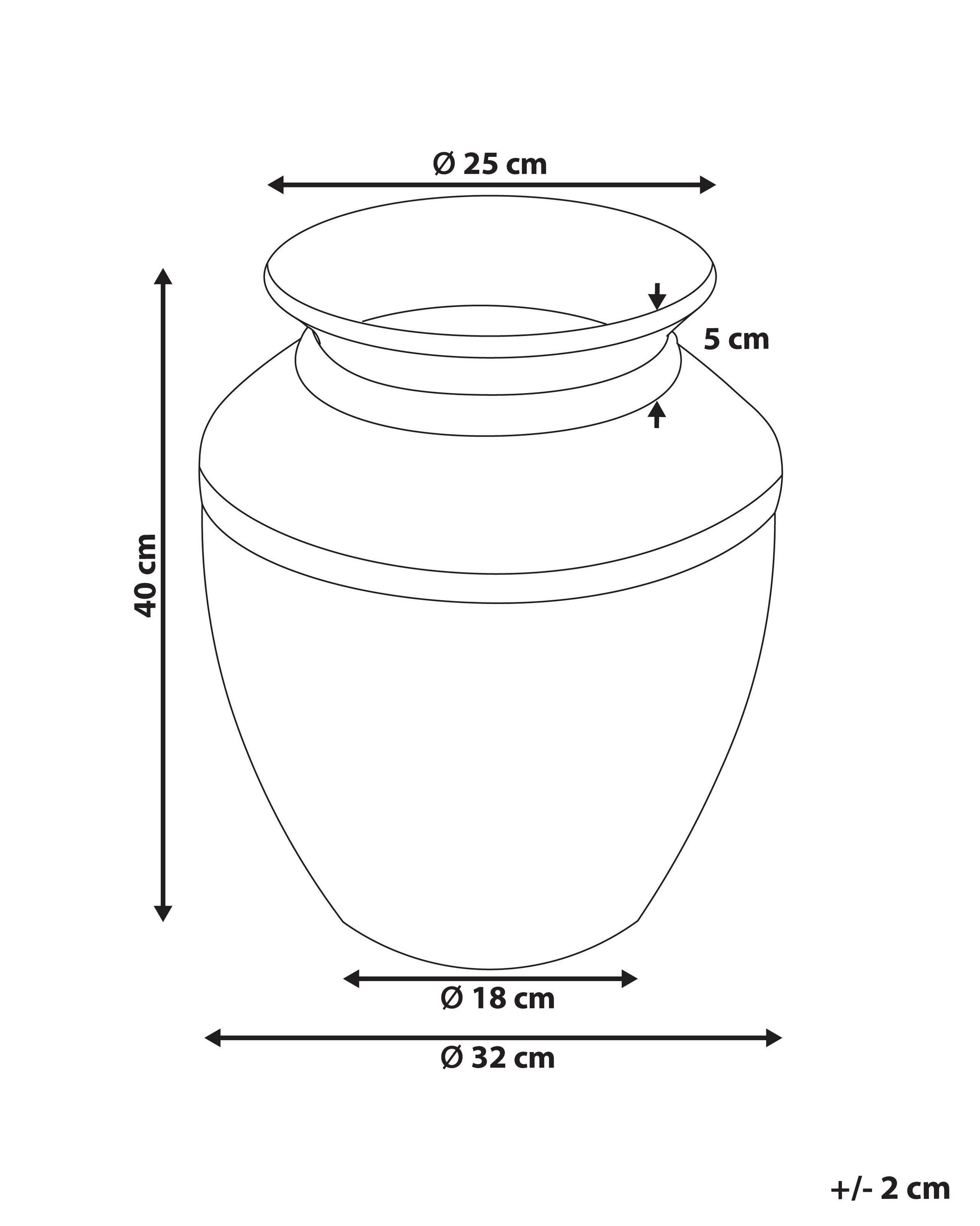 Beliani Vaso decorativo en Terracotta Rustico PUCHONG  