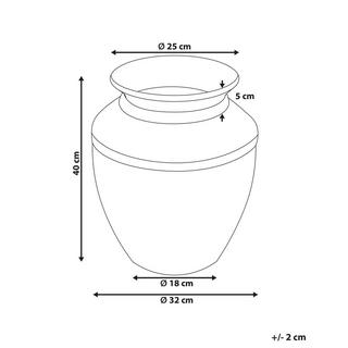 Beliani Vaso decorativo en Terracotta Rustico PUCHONG  