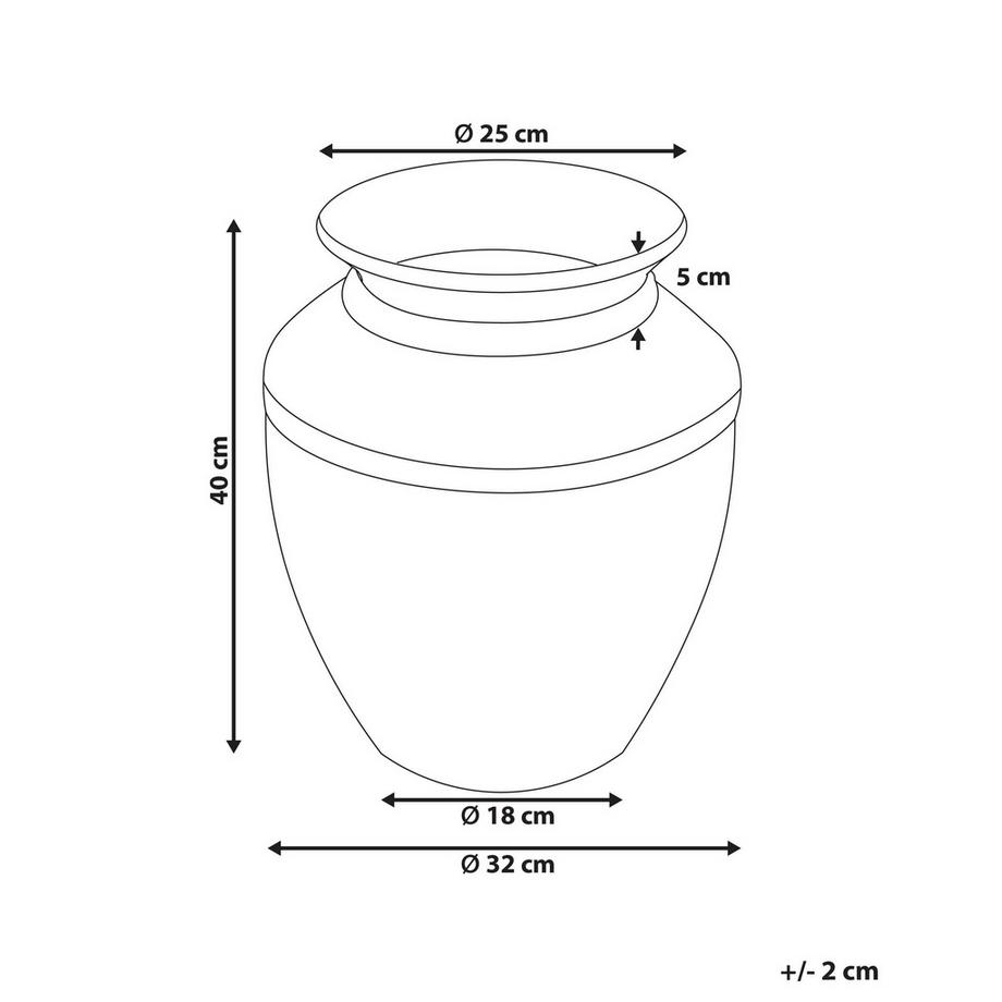 Beliani Dekovase aus Terrakotta Rustikal PUCHONG  