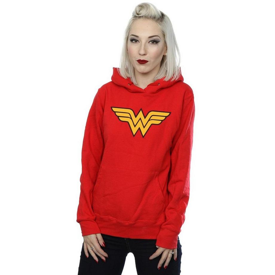 DC COMICS Wonder Woman Logo Felpa con Cappuccio  