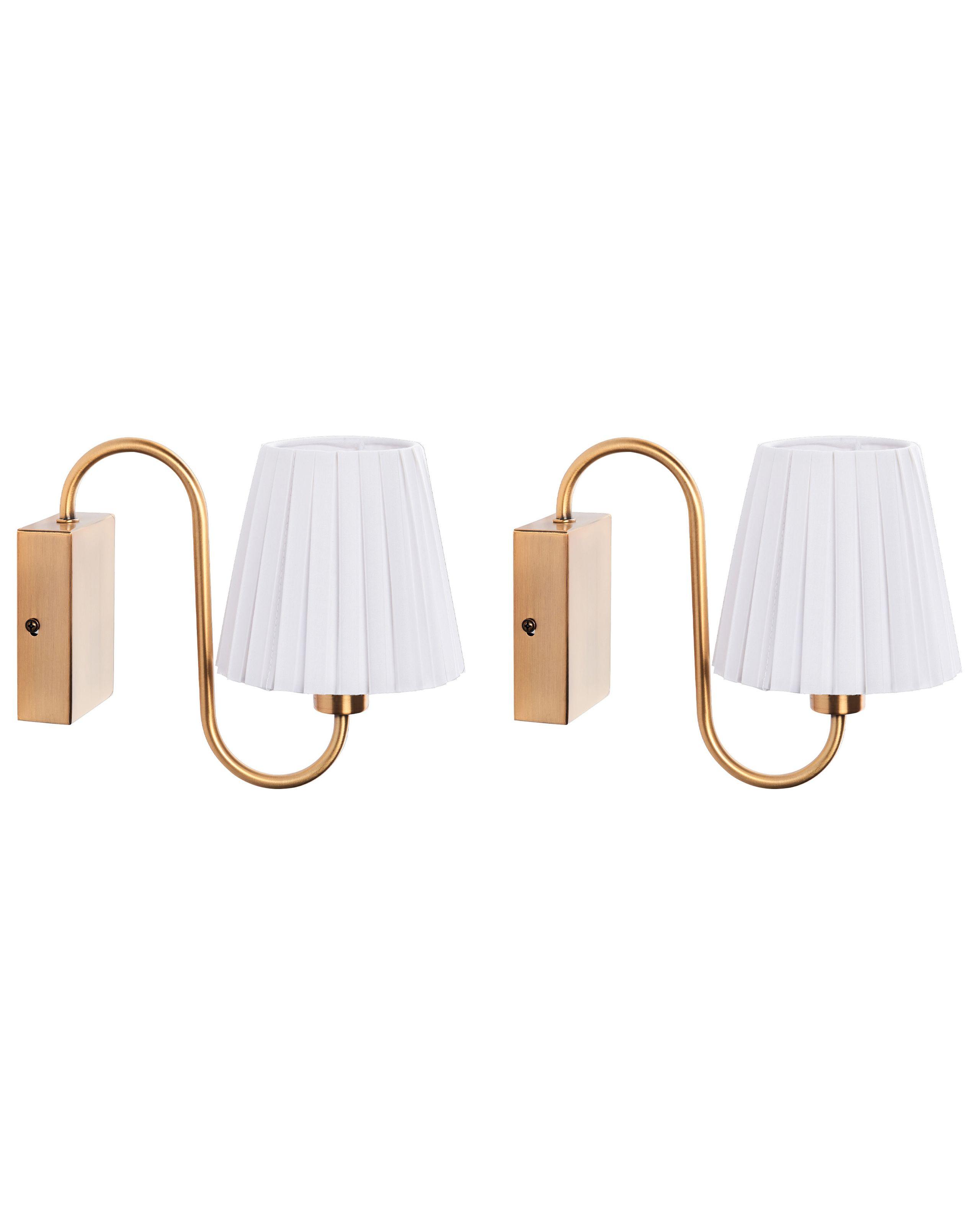 Beliani Wandlampe 2er Set aus Eisen Glamourös TOLKA  