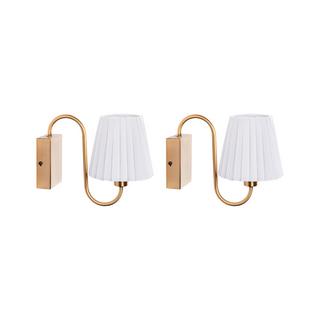 Beliani Wandlampe 2er Set aus Eisen Glamourös TOLKA  