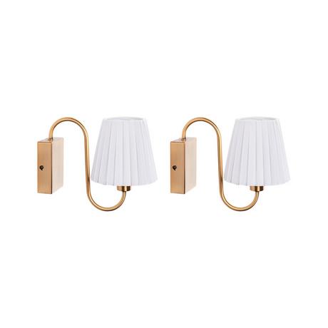 Beliani Wandlampe 2er Set aus Eisen Glamourös TOLKA  