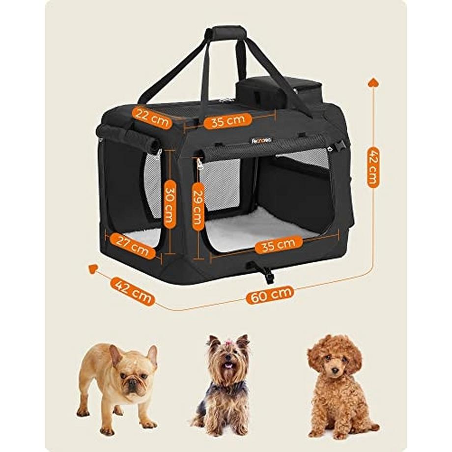 Pricenet  Trasportino per animali portatile leggero con tappetino in pile, facile da pulire 
