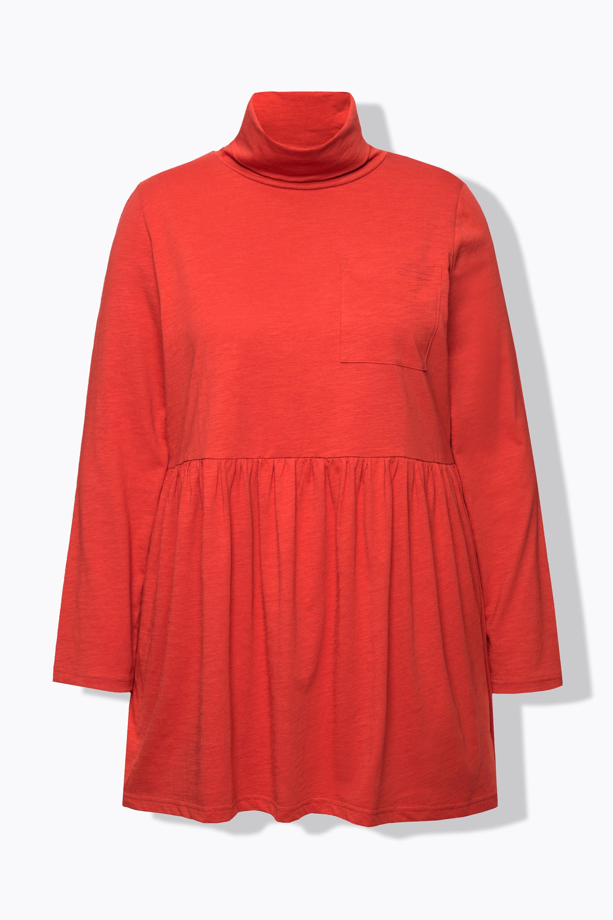 Ulla Popken Maglia Lunga Collo Alto Linea A Maniche Lunghe  