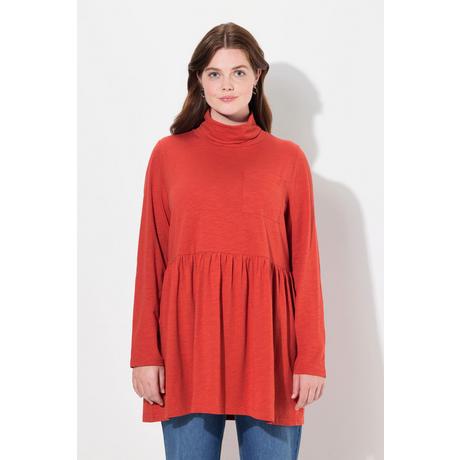 Ulla Popken Longshirt Rollkragen A-Linie Langarm  