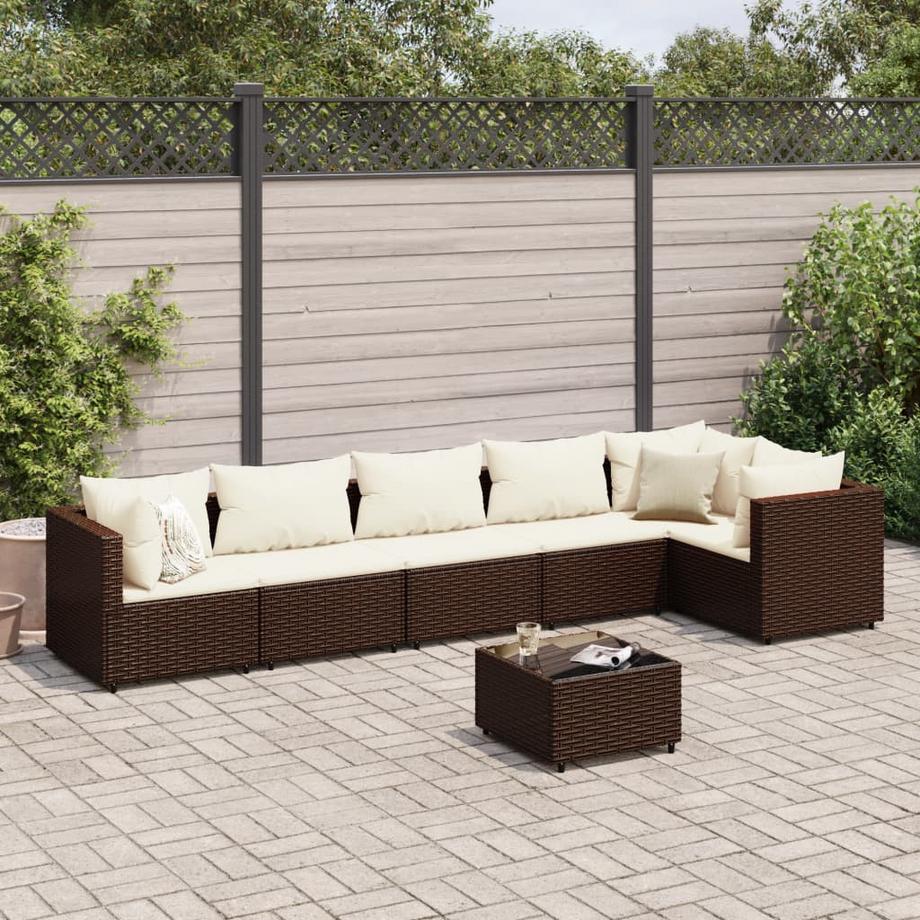 VidaXL Salon de jardin rotin synthétique  