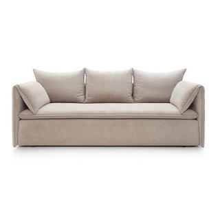 Vente-unique Sofa 3-Sitzer mit Schlaffunktion - Cord - Beige - TEODORA  