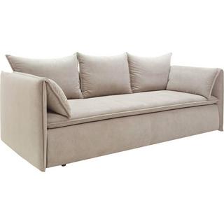 Vente-unique Sofa 3-Sitzer mit Schlaffunktion - Cord - Beige - TEODORA  