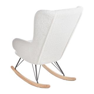 Beliani Fauteuil à bascule en Bouclé Traditionnel LUOMA  