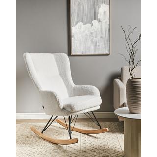 Beliani Fauteuil à bascule en Bouclé Traditionnel LUOMA  