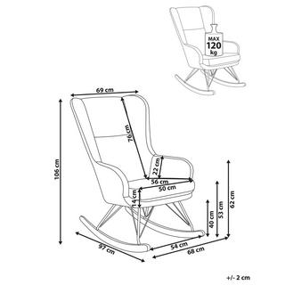 Beliani Fauteuil à bascule en Bouclé Traditionnel LUOMA  