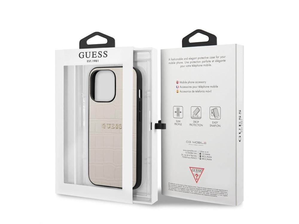 GUESS  Coque pour iPhone 13 Pro PU Croco 