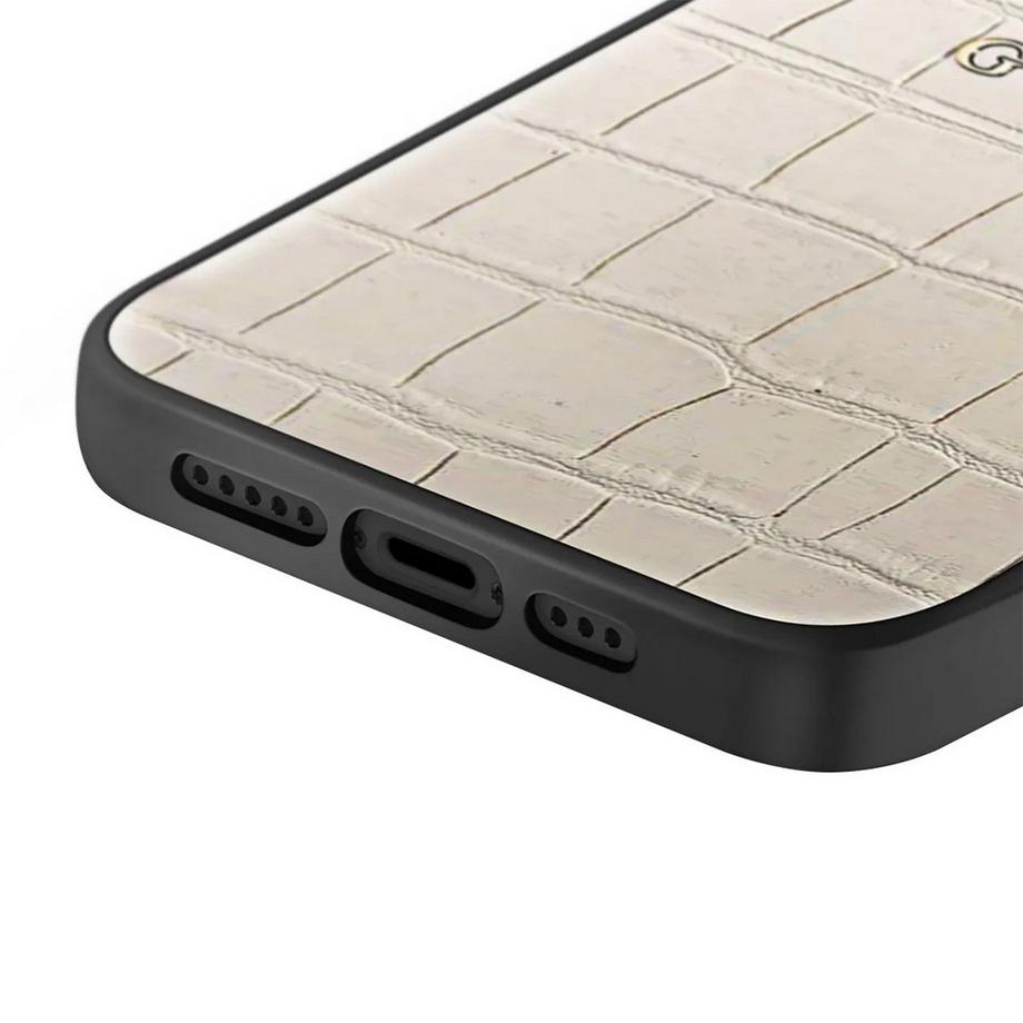 GUESS  Coque pour iPhone 13 Pro PU Croco 