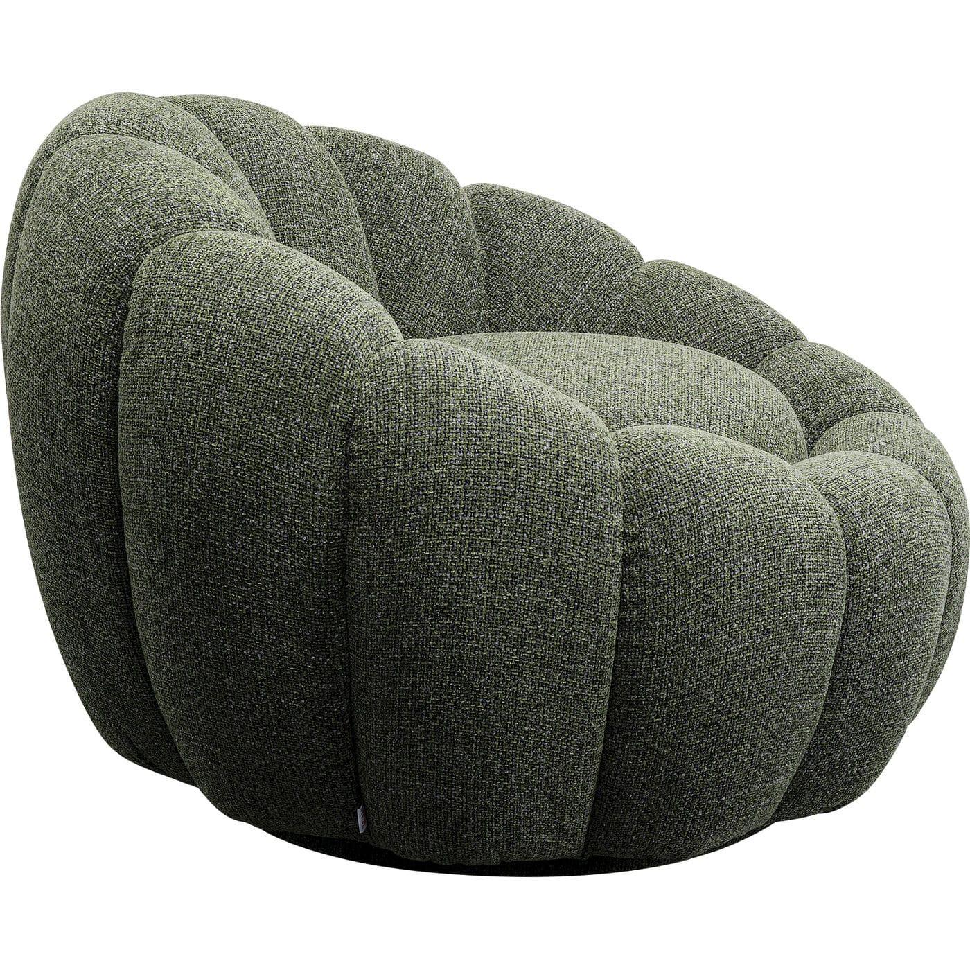 KARE Design Fauteuil pivotant Peppo Bloom Melange vert  