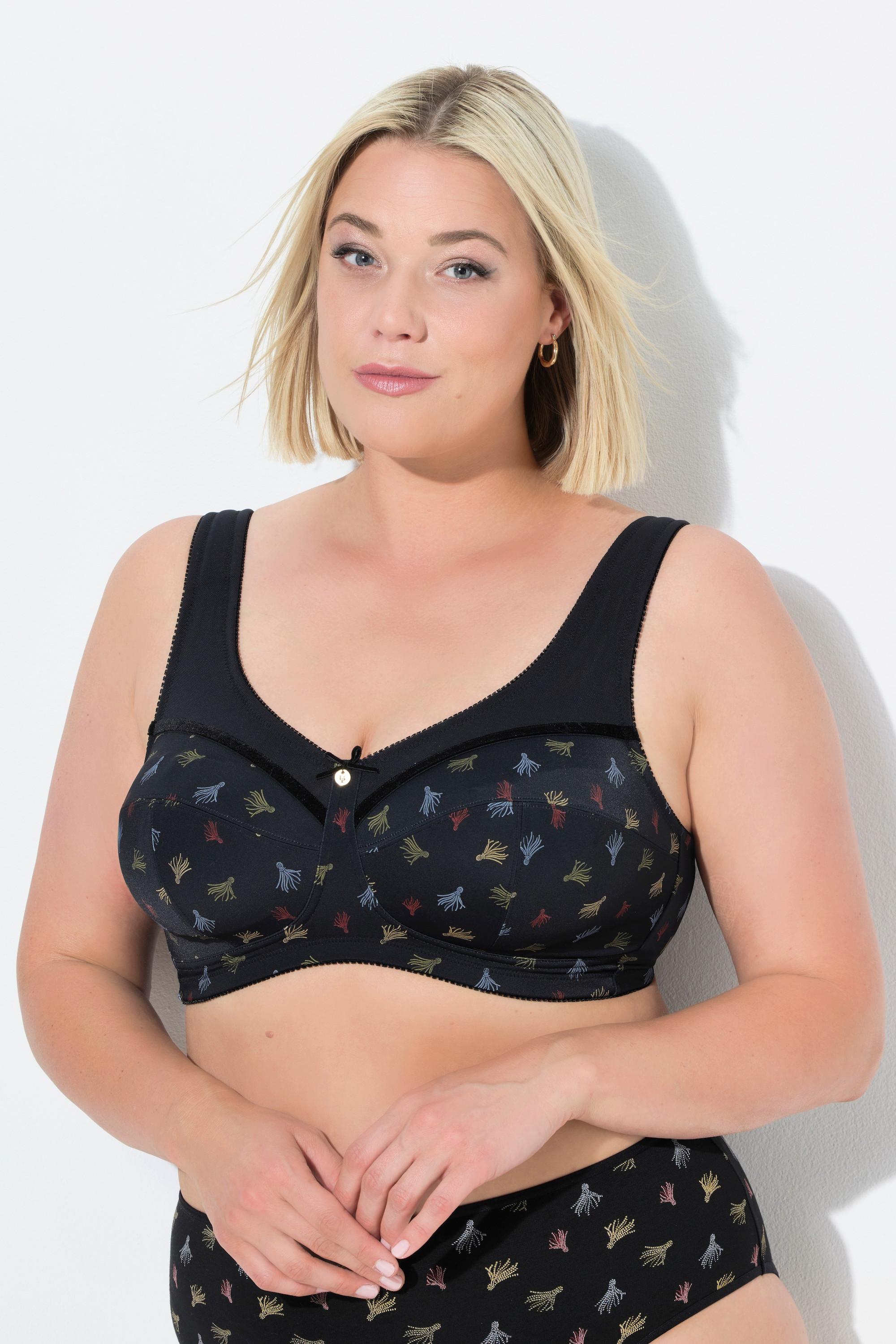 Ulla Popken Reggiseno sostenitivo mix di fantasie senza ferretto  