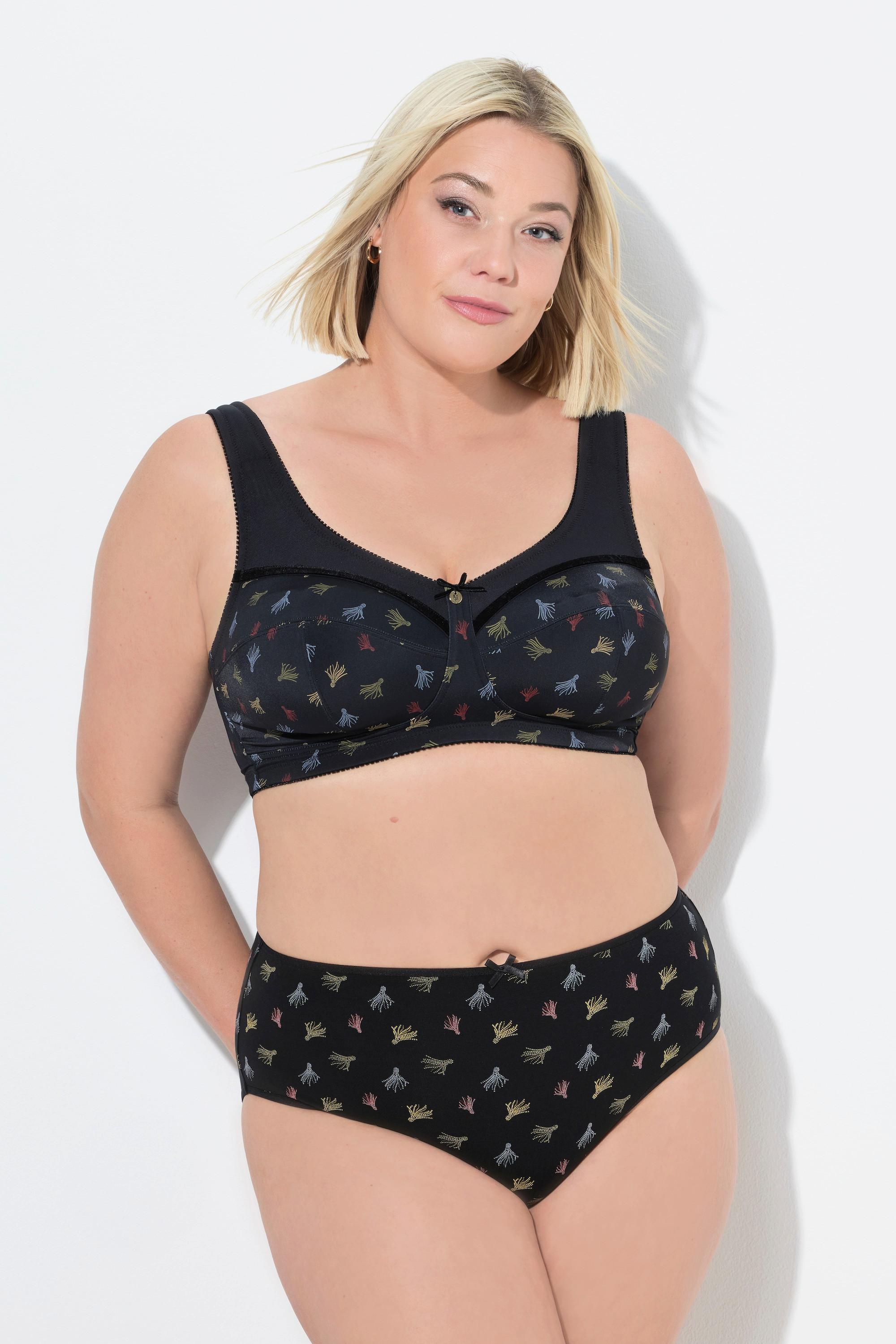 Ulla Popken Reggiseno sostenitivo mix di fantasie senza ferretto  