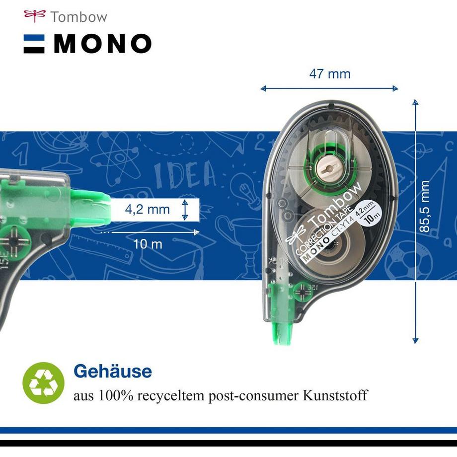 Tombow TOMBOW Korrekturroller 4.2mmx10m CT-YT4-BULK im Bulk  