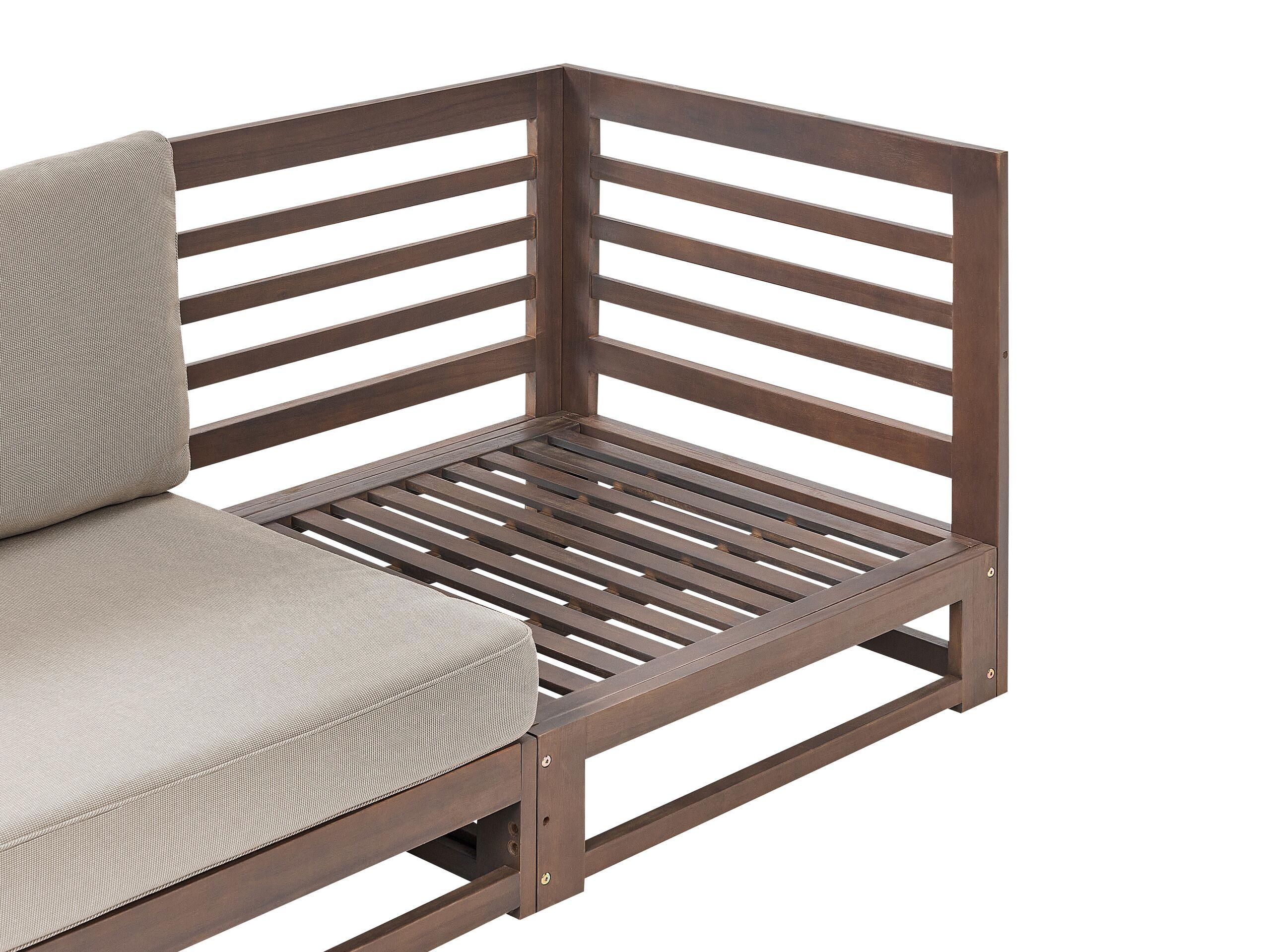 Beliani 3 Sitzer Sofa aus FSC® zertifiziertes Akazienholz Skandinavisch TRANI  