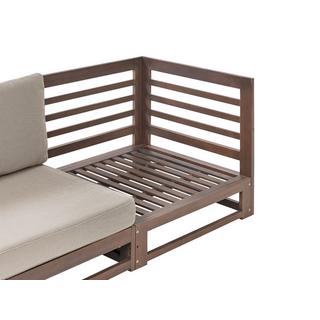 Beliani 3 Sitzer Sofa aus FSC® zertifiziertes Akazienholz Skandinavisch TRANI  