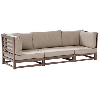 Beliani 3 Sitzer Sofa aus FSC® zertifiziertes Akazienholz Skandinavisch TRANI  
