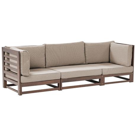 Beliani 3 Sitzer Sofa aus FSC® zertifiziertes Akazienholz Skandinavisch TRANI  
