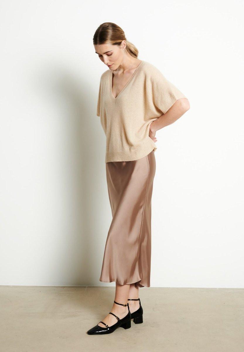 Studio Cashmere8 RIA 25 V-Ausschnitt Fledermausärmel T-Shirt  