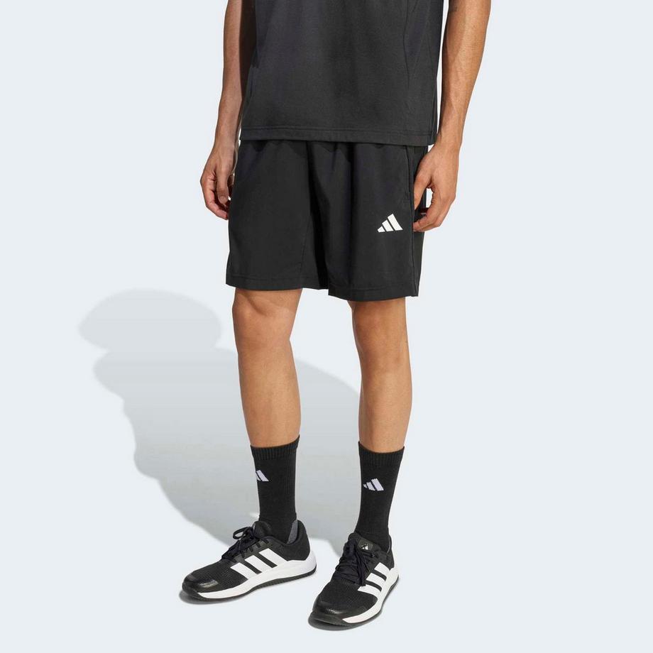 Short de fitness homme, noir