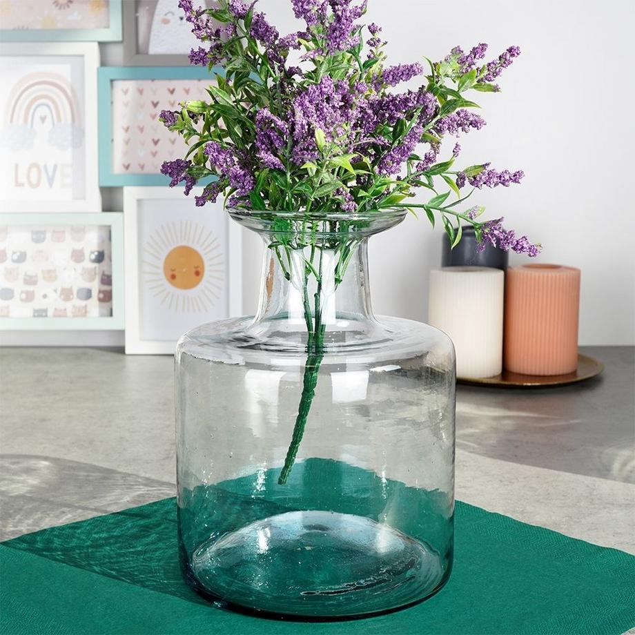 B2X Vaso in vetro riciclato dalla bellissima tonalità blu  
