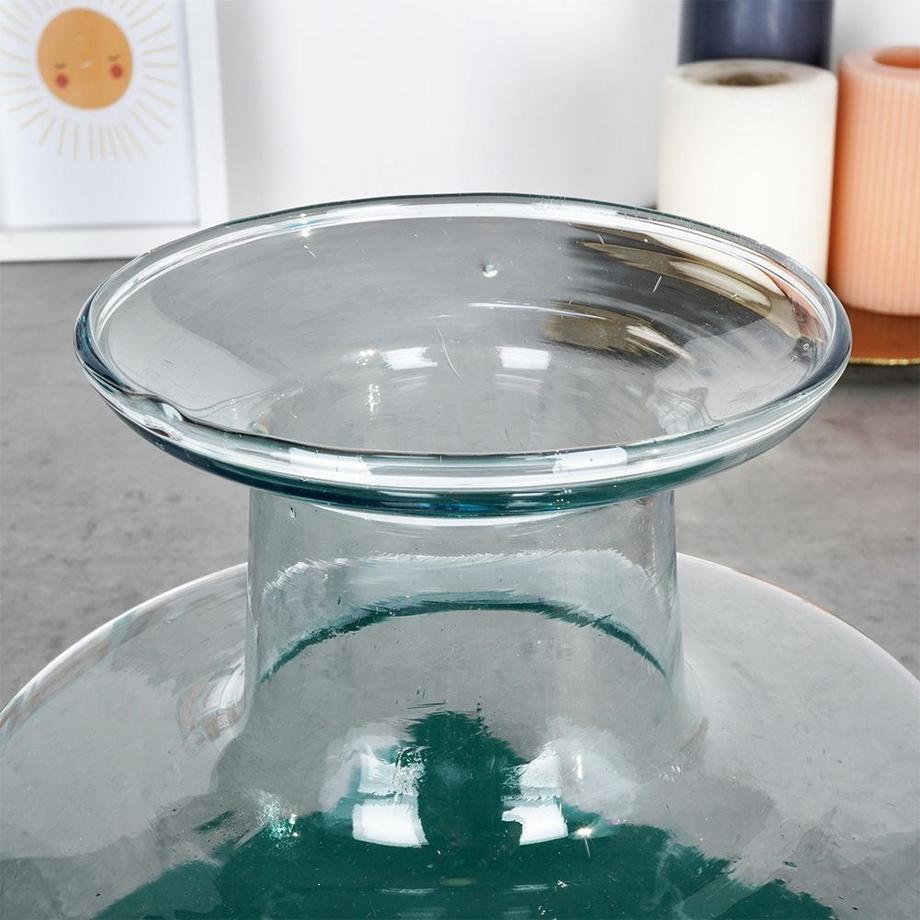 B2X Vaso in vetro riciclato dalla bellissima tonalità blu  
