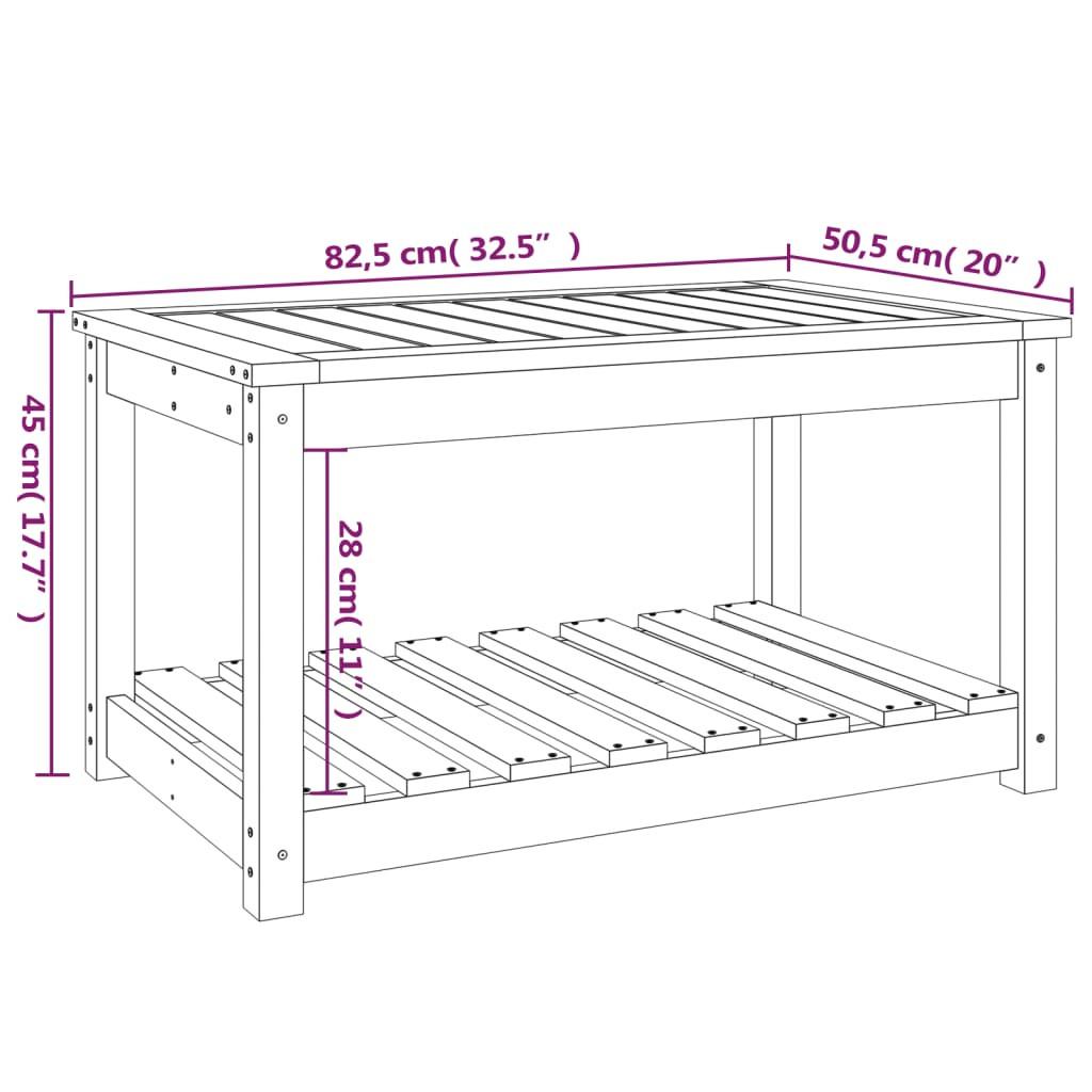 VidaXL Table de jardin bois de pin  