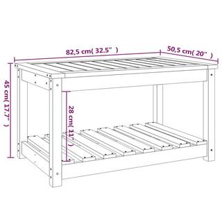 VidaXL Table de jardin bois de pin  