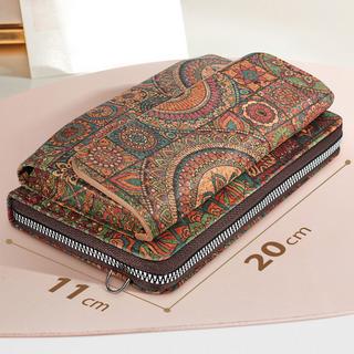 Avizar  Pochette in sughero, collezione MandalaVibe chiusura a zip e magnetica 