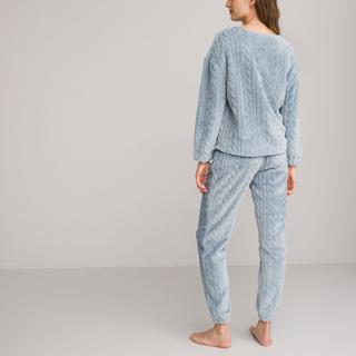 SO'HOME Pyjama Polaire Effet Torsades  