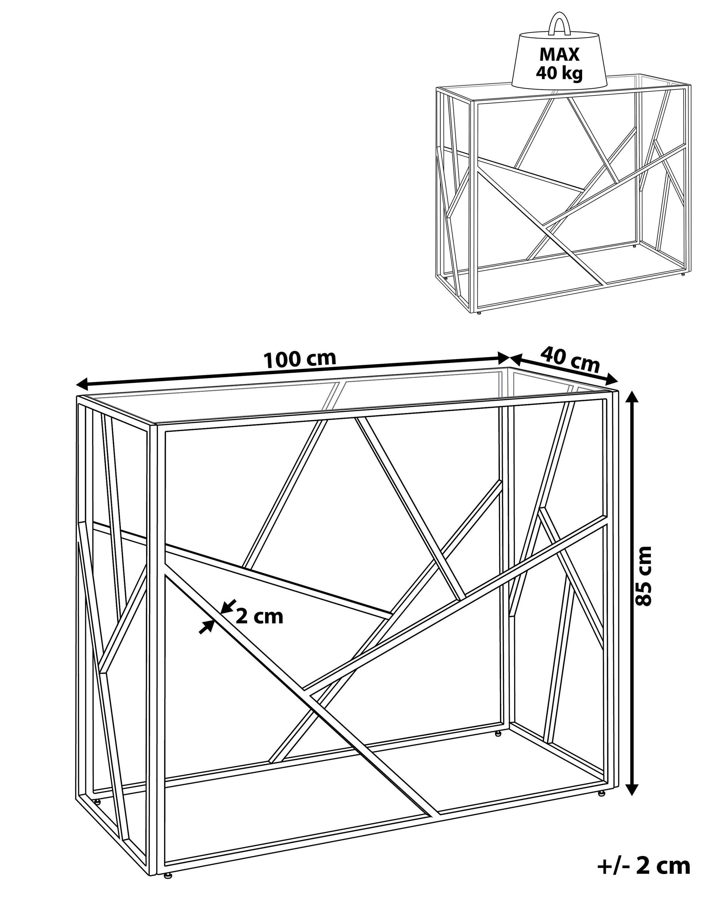 Beliani Konsolentisch aus Glas Glamourös ORLAND  