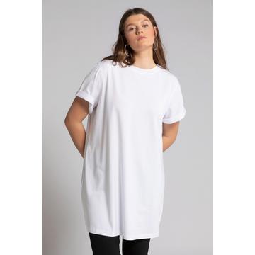 Maglia lunga con scollo a girocollo e mezze maniche