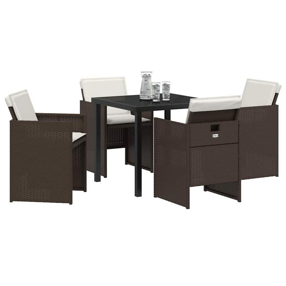 VidaXL Ensemble de salle à manger pour jardin poly rattan  