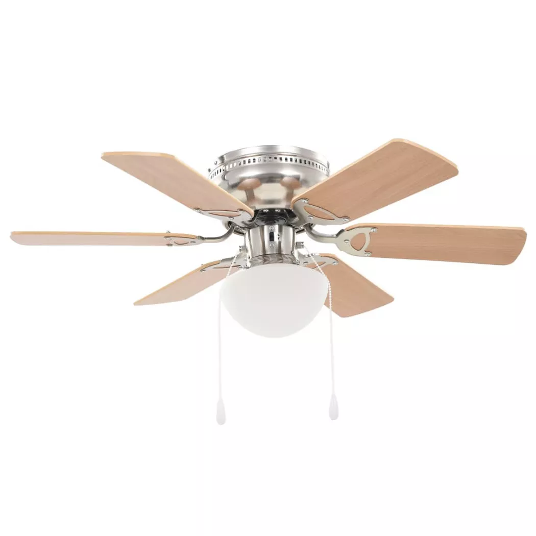 VidaXL - Ventilateur de plafond mdf, One Size, Marron