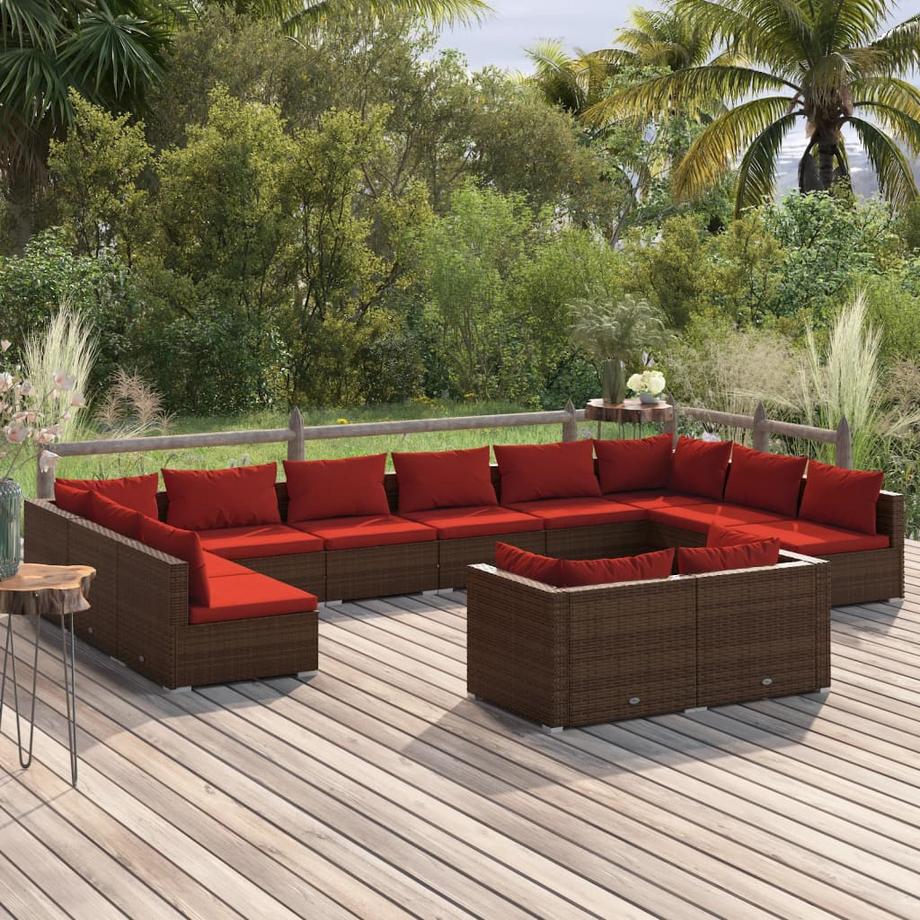 VidaXL Ensemble de meubles de jardin rotin synthétique  