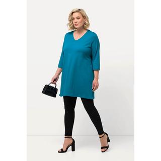 Ulla Popken  Longshirt, A-Linie, V-Ausschnitt, 3/4-Arm 