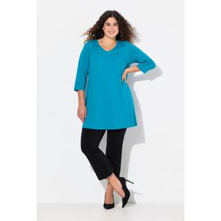 Ulla Popken  Longshirt, A-Linie, V-Ausschnitt, 3/4-Arm 