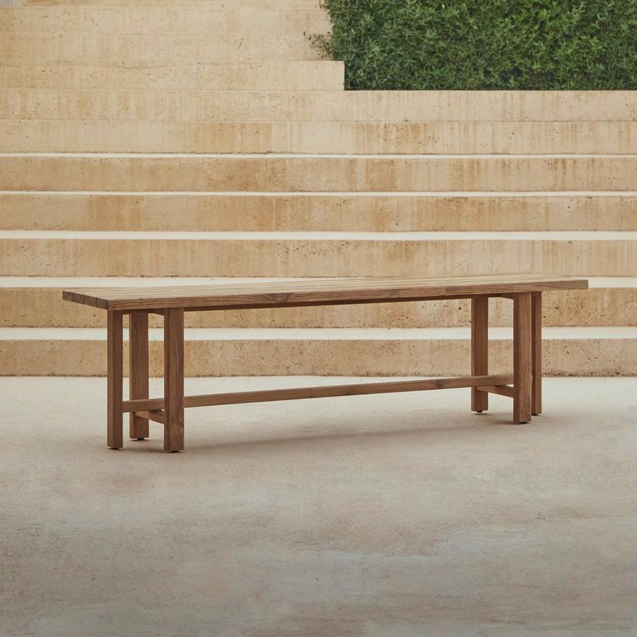 Tikamoon Gartenbank Antonia aus recyceltem Teakholz  