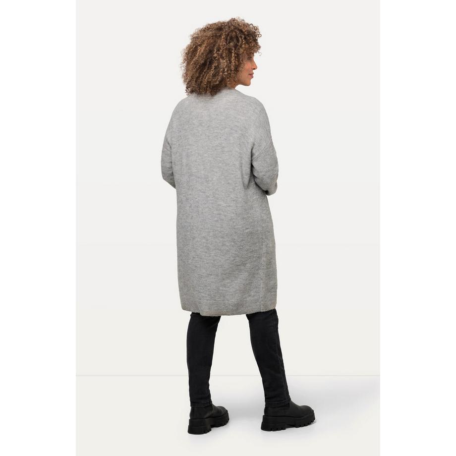 Ulla Popken Cardigan Boxy Maille Fine Boutons Encolure V  