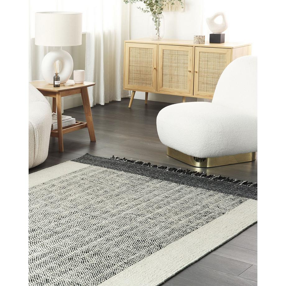 Beliani Teppich aus Wolle Skandinavisch KETENLI  