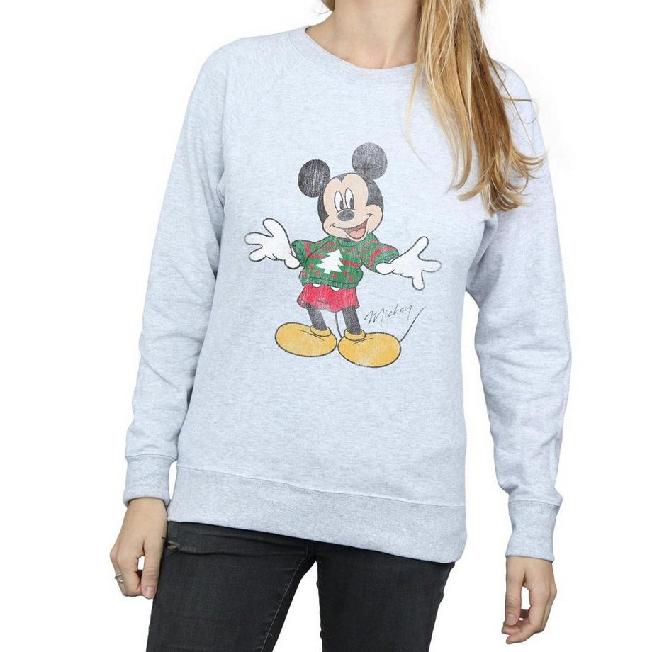 Disney Mickey Mouse Maglione Natalizio Felpa  